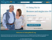 Tablet Screenshot of datingafter50.org